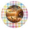 ROUND Digital Graphic Design HAPPY FALL - FOX BUNNIES and LEAVES Decor Lake Scene With Animals First Home Sublimation Decoupage PNG SVG Country Farmhouse Home Decor Wall Art Shelf Sitter Gift Crafters Delight - JAMsCraftCloset