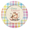 ROUND DIGITAL Graphic Design CHICK WITH HAT AND BUTTERFLIES - HAPPY EASTER Sublimation PNG SVG Country Farmhouse Home Decor Sign Shelf Sitter Wall Art Decor Wreath EASTER Design Gift Crafters Delight - JAMsCraftCloset