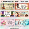 MUG Coffee Full Wrap Sublimation Funny Digital Graphic Design Download SHUT UP AND KISS ME SVG-PNG Holiday Halloween Crafters Delight - JAMsCraftCloset