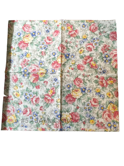 NAPKIN 5 RED BLUE YELLOW FLORAL Decoupage Craft Supplies Paper Crafts Card Making Journaling Mixed Medium Crafters Delight - JAMsCraftCloset