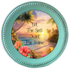 ROUND Digital Graphic Design - LET THE SEA QUIET THE NOISE - Wedding Gift HOME DECOR Sublimation Decoupage PNG SVG PDF JPEG BEACH THEME Country Farmhouse Wall Art Shelf Sitter Gift Crafters Delight - JAMsCraftCloset