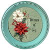 ROUND Digital Graphic Design Poinsettia Tidings Of Joy - CHRISTMAS DESIGN PNG-JPEG-PDF-SVG-Decoupage-Sublimation Design Graphic Country Farmhouse Home Decor HOLIDAY Decor Gift Crafters Delight - JAMsCraftCloset