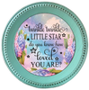 DIGITAL ROUND Graphic Design TWINKLE TWINKLE LITTLE STAR HYDRANGEAS - Sublimation Decoupage PNG SVG Country Farmhouse Home Decor KITCHEN Sign Shelf Sitter Wall Art Decor Gift Crafters Delight - JAMsCraftCloset