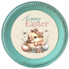 ROUND DIGITAL Graphic Design CHICK WITH HAT AND BUTTERFLIES - HAPPY EASTER Sublimation PNG SVG Country Farmhouse Home Decor Sign Shelf Sitter Wall Art Decor Wreath EASTER Design Gift Crafters Delight - JAMsCraftCloset