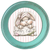 ROUND DIGITAL Graphic Design HAPPY EASTER BUNNY Sublimation PNG SVG Country Farmhouse Home Decor Sign Shelf Sitter Wall Art Decor Wreath EASTER Design Gift Crafters Delight - JAMsCraftCloset