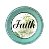 ROUND Digital Graphic Design FAITH Sublimation PNG SVG Country Farmhouse Sign Bedroom Child's Room Wall Art Decor Wreath Design Love Gift Crafters Delight HAPPY CRAFTING {{ JAMsCraftCloset }}