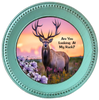 ROUND Digital Graphic Design HUNTERS ARE YOU LOOKING AT MY RACK Deer Decor Lake Scene With Animals First Home Sublimation Decoupage PNG SVG Country Farmhouse Home Decor Wall Art Shelf Sitter Gift Crafters Delight