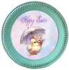 ROUND DIGITAL Graphic Design CHICK WITH UMBRELLA - HAPPY EASTER Sublimation PNG SVG Country Farmhouse Home Decor Sign Shelf Sitter Wall Art Decor Wreath EASTER Design Gift Crafters Delight
