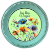 ROUND Digital Graphic Design LAZY DAYS OF SUMMER Green With Dragonfly Butterfly Bee Floral Wedding Gift First Home Sublimation Decoupage PNG SVG Country Farmhouse Home Decor Wall Art Shelf Sitter Gift Crafters Delight - JAMsCraftCloset