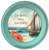 ROUND Digital Graphic Design - THE BEACH FIXES EVERYTHING - Wedding Gift HOME DECOR Sublimation Decoupage PNG SVG PDF JPEG BEACH THEME Country Farmhouse Wall Art Shelf Sitter Gift Crafters Delight - JAMsCraftCloset