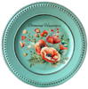 ROUND Digital Graphic Design BLOOMING HAPPINESS - POPPIES Wedding Gift First Home Sublimation PNG SVG Country Farmhouse Home Decor Wall Art Gift Crafters Delight - JAMsCraftCloset