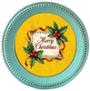 ROUND Digital Graphic Design &nbsp;Merry Christmas Holly Berries Yellow Background - CHRISTMAS DESIGN PNG-JPEG-PDF-SVG-Decoupage-Sublimation Design Graphic Country Farmhouse Home Decor HOLIDAY Decor Gift Crafters Delight - JAMsCraftCloset