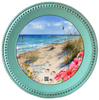 DIGITAL ROUND Graphic Design - HAPPIEST BY THE SEA - Beach Coastal Decor Wedding Gift HOME DECOR Sublimation Decoupage PNG SVG PDF JPEG Wall Art Shelf Sitter Gift Crafters Delight - JAMsCraftCloset
