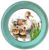 ROUND Digital Graphic Design MAMA DUCK AND BABBIES Decor Lake Scene With Animals First Home Sublimation Decoupage PNG SVG Country Farmhouse Home Decor Wall Art Shelf Sitter Gift Crafters Delight - JAMsCraftCloset