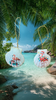 SCALLOP SEASHELL CHRISTMAS ORNAMENT- Shell FLAMINGO Christmas Ornaments SET 6 - BEACH COASTAL DECOR - Handmade Hand Painted DECOUPAGED Repurposed Upcycled Gift SET OF 2 Ornaments - JAMsCraftCloset