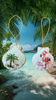 SCALLOP SEASHELL CHRISTMAS ORNAMENT- Shell FLAMINGO Christmas Ornaments SET 2 - BEACH COASTAL DECOR - Handmade Hand Painted DECOUPAGED Repurposed Upcycled Gift SET OF 2 Ornaments - JAMsCraftCloset