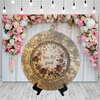 PLATE CHARGER GOLD EMBOSSED FLORAL PLASTIC ROUND DECOUPAGED Upcycled Repurposed Wall Art or Shelf Sitter YOU ARE LOVED Home Decor Wedding Gift - JAMsCraftCloset