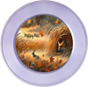 ROUND Digital Graphic Design HAPPY FALL - FOX BUNNIES and LEAVES Decor Lake Scene With Animals First Home Sublimation Decoupage PNG SVG Country Farmhouse Home Decor Wall Art Shelf Sitter Gift Crafters Delight - JAMsCraftCloset