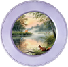 ROUND Digital Graphic Design HUNTERS AND FISHERMENS DELIGHT Lake Scene With Animals First Home Sublimation Decoupage PNG SVG Country Farmhouse Home Decor Wall Art Shelf Sitter Gift Crafters Delight - JAMsCraftCloset