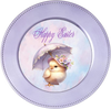 ROUND DIGITAL Graphic Design CHICK WITH UMBRELLA - HAPPY EASTER Sublimation PNG SVG Country Farmhouse Home Decor Sign Shelf Sitter Wall Art Decor Wreath EASTER Design Gift Crafters Delight