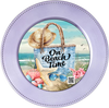 DIGITAL ROUND Graphic Design - ON BEACH TIME - Beach Coastal Decor Wedding Gift HOME DECOR Sublimation Decoupage PNG SVG PDF JPEG Wall Art Shelf Sitter Gift Crafters Delight - JAMsCraftCloset