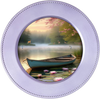 ROUND Digital Graphic Design LONELY BOAT WITH DEER AND FISH Decor Lake Scene With Animals First Home Sublimation Decoupage PNG SVG Country Farmhouse Home Decor Wall Art Shelf Sitter Gift Crafters Delight - JAMsCraftCloset