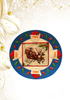 TRAY RED and GREEN SANTA OVAL SHAPED Plastic Decoupaged Upcycled Repurposed Christmas Theme SANTA SLEIGH MERRY CHRISTMAS Wall Art Shelf Sitter Decor Gift - JAMsCraftCloset
