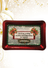 PLASTIC Tray Sparkly RED - CHRISTMAS IS DOING SOMETHING EXTRA FOR SOMEONE - HOLIDAY Wall Art Handmade Decoupaged Upcycled Metal Tray Gift - JAMsCraftCloset