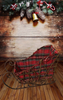 Sleigh Holiday Christmas Vintage Metal and Grapevine BROWN Red Plaid Lining Unique Shelf Sitter Gift Idea - JAMsCraftCloset