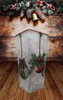 Glass VASE Decoupaged CHRISTMAS BULBS Shelf Sitter Co7untry Farmhouse Shabby Chic Victorian BoHo Decor Holiday Decor Gift Idea - JAMsCraftCloset