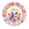ROUND Digital Graphic Design HAVE A BEAUTIFUL DAY 2 Purple Yellow Floral YELLOW Background Wedding Gift First Home Sublimation Decoupage PNG SVG Country Farmhouse Home Decor Wall Art Shelf Sitter Gift Crafters Delight - JAMsCraftCloset