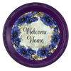 ROUND Digital Graphic Design BLUE POPPIES - WELCOME HOME Wedding Gift First Home Sublimation PNG SVG Country Farmhouse Home Decor Sign Wall Art Gift Crafters Delight - JAMsCraftCloset