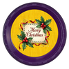 ROUND Digital Graphic Design &nbsp;Merry Christmas Holly Berries Yellow Background - CHRISTMAS DESIGN PNG-JPEG-PDF-SVG-Decoupage-Sublimation Design Graphic Country Farmhouse Home Decor HOLIDAY Decor Gift Crafters Delight - JAMsCraftCloset