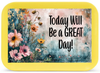 RECTANGLE SHAPED Digital Graphic Design VIBRANT FLORAL - TODAY WILL BE A GREAT DAY - PNG SVG Store or Shop Sign Farmhouse Country Home Cabin Wall Art Decor Gift Crafters Delight HAPPY CRAFTING - JAMsCraftCloset