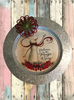 Galvanized Metal Round Charger Plate Christmas Decor Decoupaged Farmhouse Country Wall Art Shelf Sitter BELIEVE IN THE MAGIC OF SNOW Handmade Gift Idea - JAMsCraftCloset