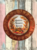 CHARGER PLATE BRONZE PLASTIC ROUND THANKSGIVING - FAITH - DECOUPAGED Upcycled Repurposed Wall Art or Shelf Sitter GRATEFUL THANKFUL BLESSED Holiday Home Decor Gift - JAMsCraftCloset