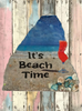 Antique West Virginia Roof Decoupaged ITS BEACH TIME Beach Theme 3-D Embellishments Shells and Sand Handmade Wall Art Unique Beach Lake House Gift - JAMsCraftCloset