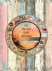 PLATE PLASTIC ROUND Beachy Border DECOUPAGED Upcycled Repurposed Wall Art or Shelf Sitter LET THE SEA QUIET THE NOISE Beach Theme Home Decor Gift - JAMsCraftCloset