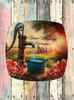 SQUARE Plastic PLATE Farmhouse Country Wall Art Shelf Sitter Decoupage ANTIQUE WATER PUMP - GOOD MORNING Handmade Gift Idea Crafters Delight - JAMsCraftCloset