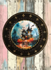 CHARGER PLATE BLACK PLASTIC ROUND Halloweens DECOUPAGED Upcycled Repurposed Wall Art or Shelf Sitter ENTER IF YOU DARE Holiday Home Decor Gift - JAMsCraftCloset