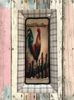 TRAY BLACK and WHITE PLAID Plastic Rectangle Decoupaged Upcycled Repurposed COUNTRY Theme WELCOME ROOSTER Wall Art Shelf Sitter KITCHEN Decor Gift - JAMsCraftCloset