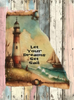 Antique West Virginia Roof Decoupaged LET YOUR DREAMS SAIL Beach Theme Handmade Wall Art Unique Beach Lake House Gift - JAMsCraftCloset