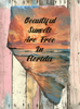 Antique West Virginia Roof Decoupaged BEAUTIFUL SUNSETS ARE FREE IN FLORIDA Beach Theme Handmade Wall Art Unique Beach Lake House Gift - JAMsCraftCloset