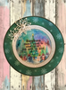 PLATE PLASTIC ROUND Christmas DECOUPAGED Upcycled Repurposed Wall Art or Shelf Sitter HAPPINESS DOESN'T RESULT IN WHAT WE GET Holiday Home Decor Gift - JAMsCraftCloset