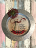 Galvanized Metal Round Charger Plate Christmas Decor Decoupaged Farmhouse Country Wall Art Shelf Sitter BELIEVE IN THE MAGIC OF SNOW Handmade Gift Idea - JAMsCraftCloset