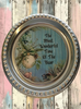 TRAY SHINY SILVER PLASTIC ROUND Decoupaged Hand Painted Upcycled Repurposed Wall Art THE MOST WONDERFUL TIME OF THE YEAR Home Decor Christmas Wall Art Gift - JAMsCraftCloset