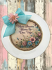 PLATE CHARGER CREAM With Brown Border PLASTIC ROUND DECOUPAGED Upcycled Repurposed Wall Art or Shelf Sitter WHERE FLOWERS BLOOM SO DOES HOPE Home Decor Gift WEDDING - JAMsCraftCloset