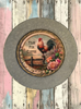 Galvanized Metal Round Charger Plate With Hanging Hook Decoupaged Farmhouse Country Coffee Bar Wall Art Shelf Sitter TIME FOR COFFEE Handmade Gift Idea - JAMsCraftCloset