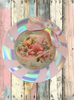 Plastic Round Pink and Silver TRAY Farmhouse Country Easter Decor VINTAGE EASTER BONNET Wall Art HAPPY EASTER Cottage Chic Victorian Decor Handmade Gift Idea &nbsp;- JAMsCraftCloset