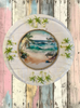 Dollar Tree CLEAR ROUND Plastic PLATE Beach Scene 1 Wall Art Design Handmade Home Decor Gift Idea Crafters Delight {{ JAMsCraftCloset }}